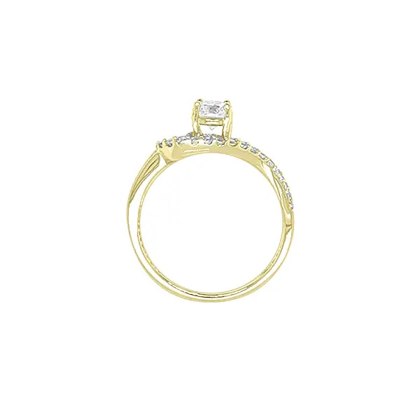 Золотое кольцо с цирконами