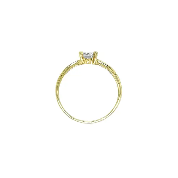 Обручальное кольцо с кубическим цирконием