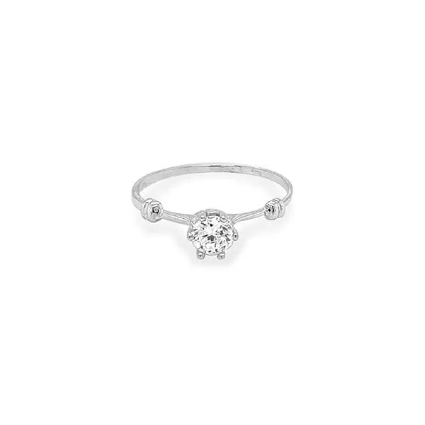 Золотое обручальное кольцо с цирконом