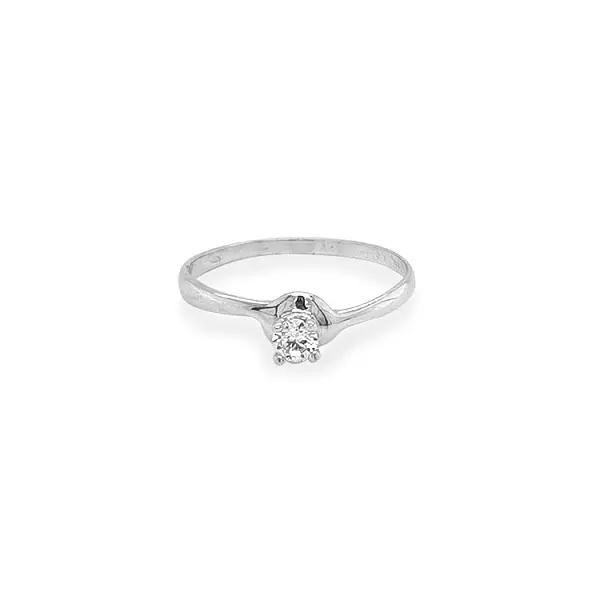 Золотое обручальное кольцо с цирконом