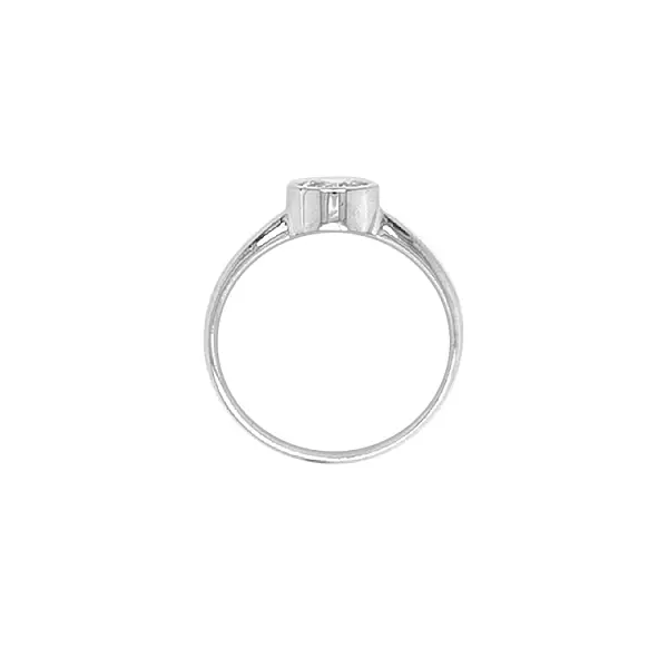 Золотое обручальное кольцо с цирконом