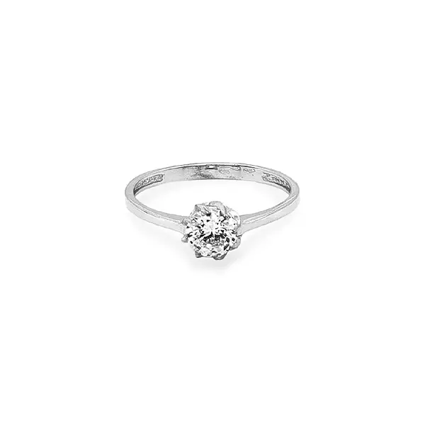 Золотое обручальное кольцо с цирконом