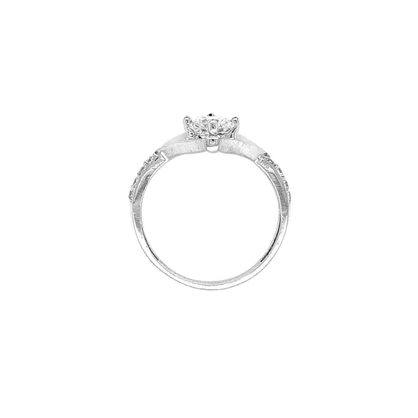 Золотое обручальное кольцо с цирконами