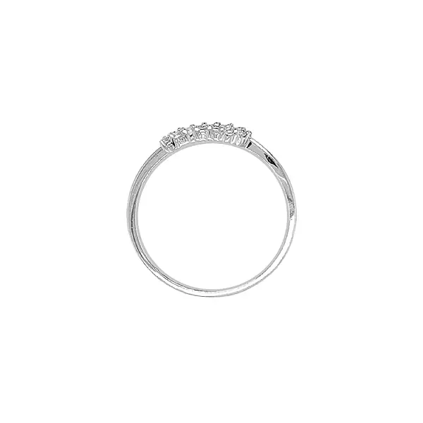 Золотое кольцо 'Лист' с цирконами