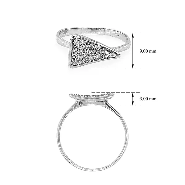 Золотое кольцо с цирконами