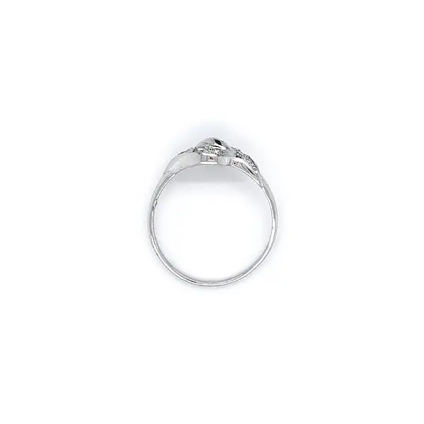 Кольцо с цирконами из белого золота