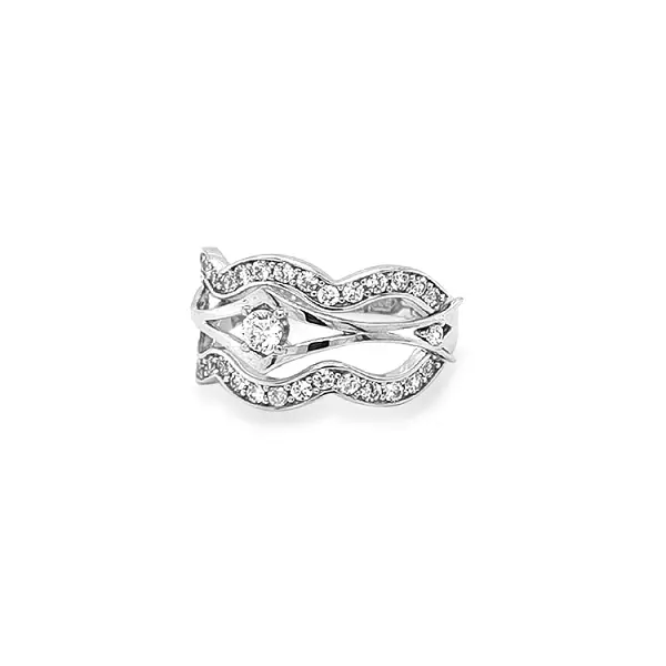 Золотое кольцо с цирконами