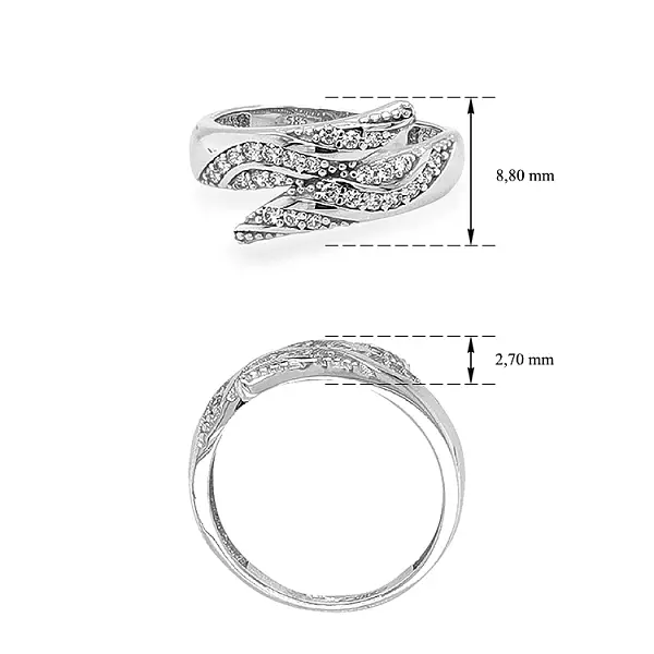 Золотое кольцо с цирконами