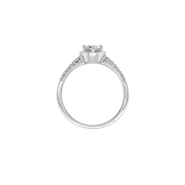 Золотое обручальное кольцо с цирконами