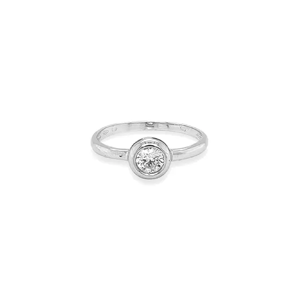 Золотое обручальное кольцо с цирконом