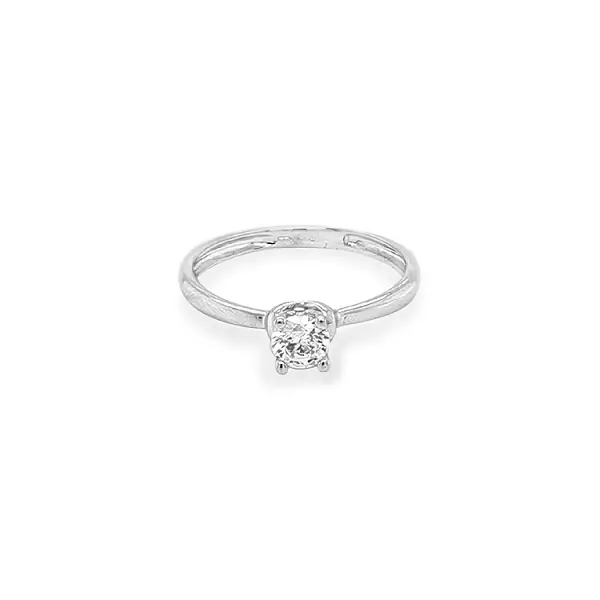 Золотое обручальное кольцо с цирконом