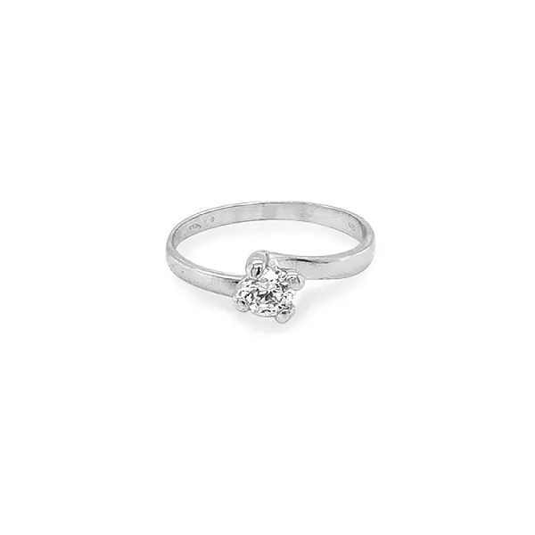 Золотое обручальное кольцо с цирконом