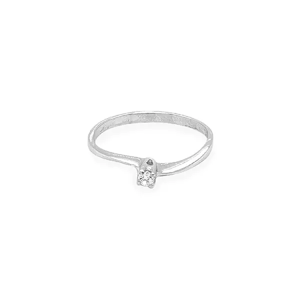 Золотое обручальное кольцо с цирконом