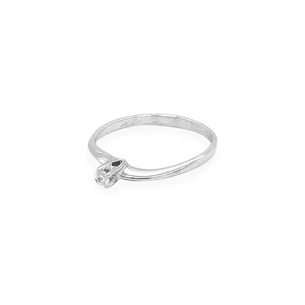 Золотое обручальное кольцо с цирконом