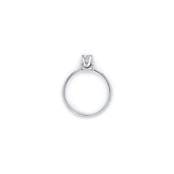 Помолвочное кольцо с цирконом из белого золота