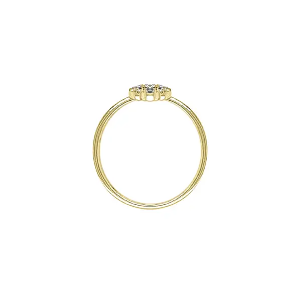 Золотое кольцо с цветными камнями