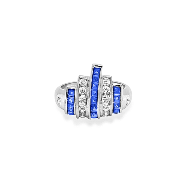 Золотое кольцо с кристаллами Swarovski