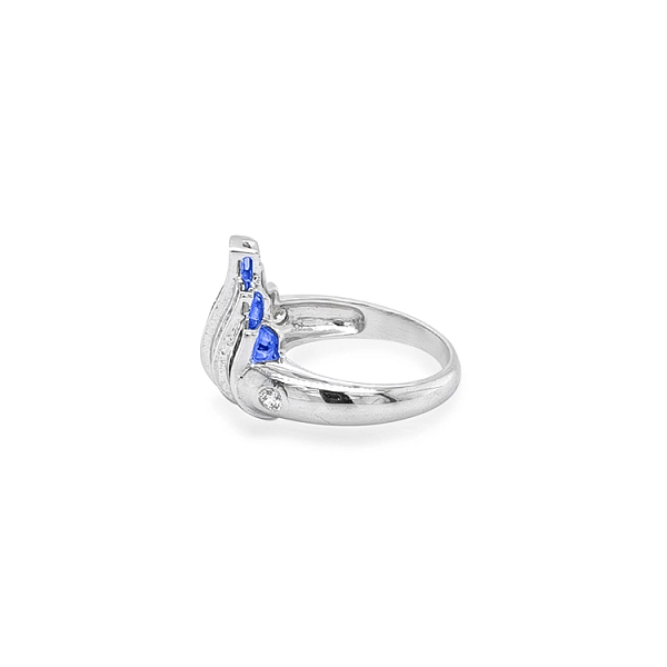 Золотое кольцо с кристаллами Swarovski