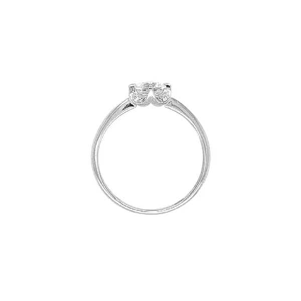 Золотое обручальное кольцо с цирконами