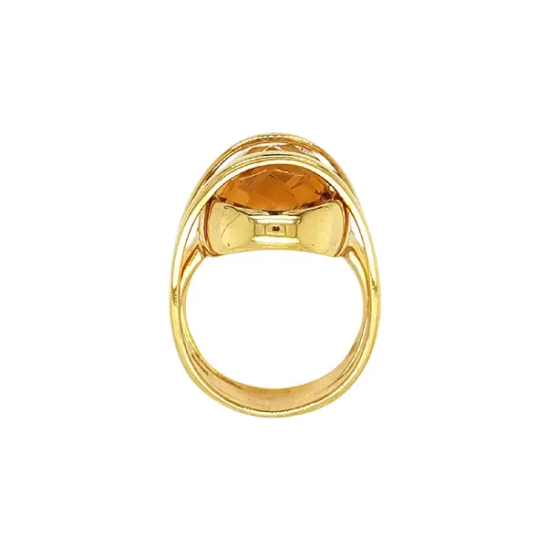 Золотое кольцо с кварцем