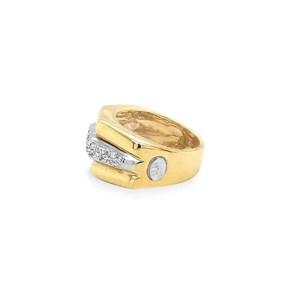 Золотое кольцо с цирконами