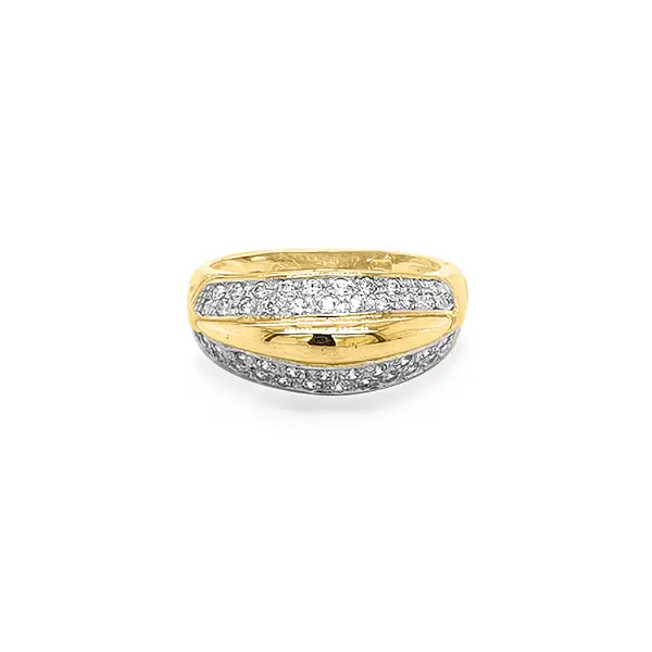 Золотое кольцо с цирконами