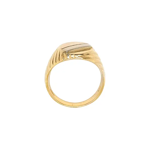 Золотое мужское кольцо из комбинированного золота