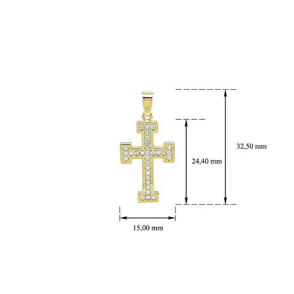 Золотая подвеска с цирконами