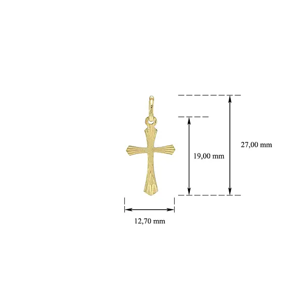 Подвеска в виде золотого креста