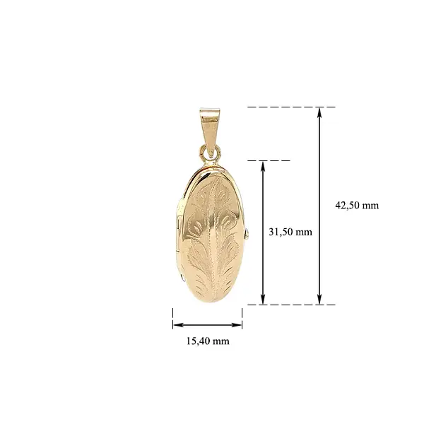 Золотой медальон для фотографии