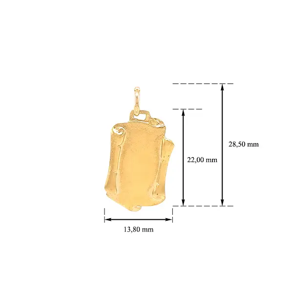 Золотая пластина для гравировки пергамента