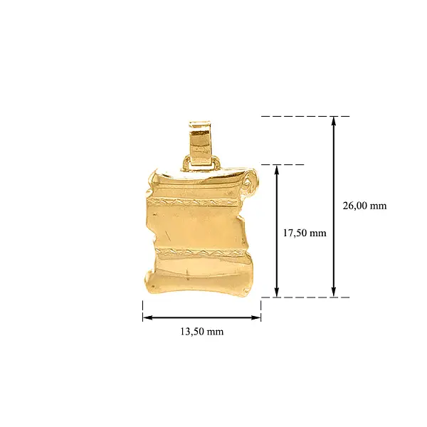 Золотая пластина для гравировки пергамента