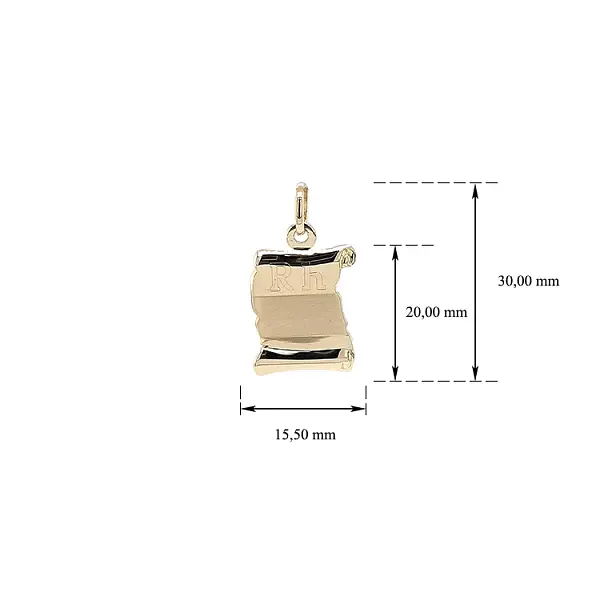 Подвеска из золотого пергамента для гравировки