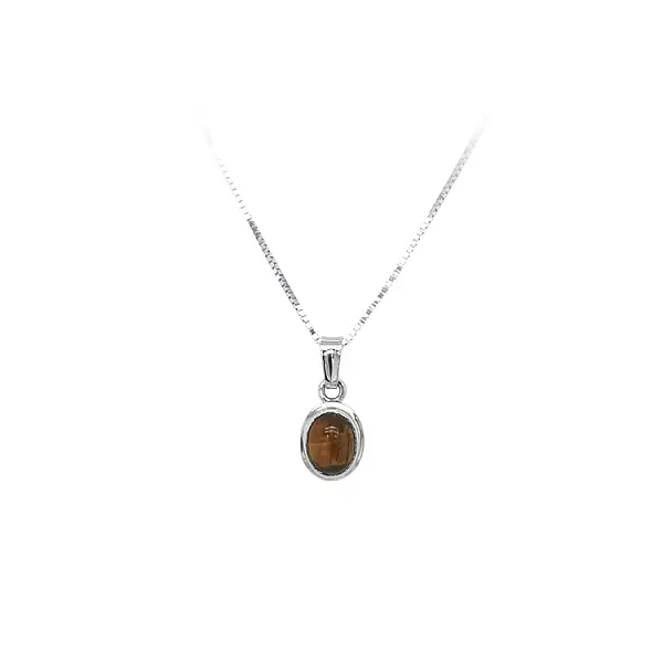 Подвеска с тирийским глазом из белого золота