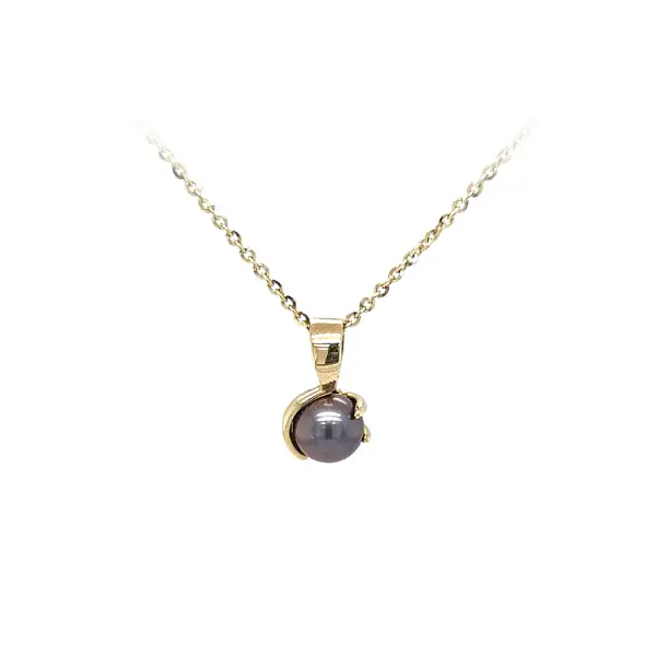 Золотая подвеска Черная жемчужина