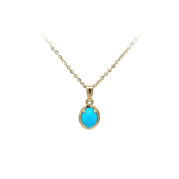 Золотая подвеска с бирюзой