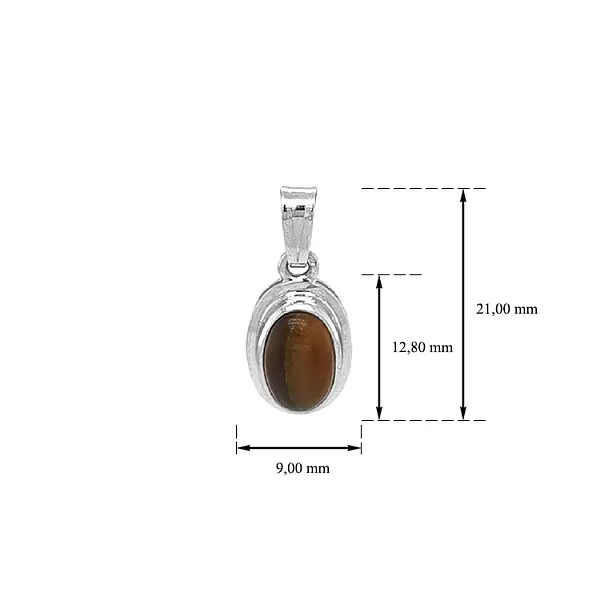 Золотая подвеска с тигровым глазом