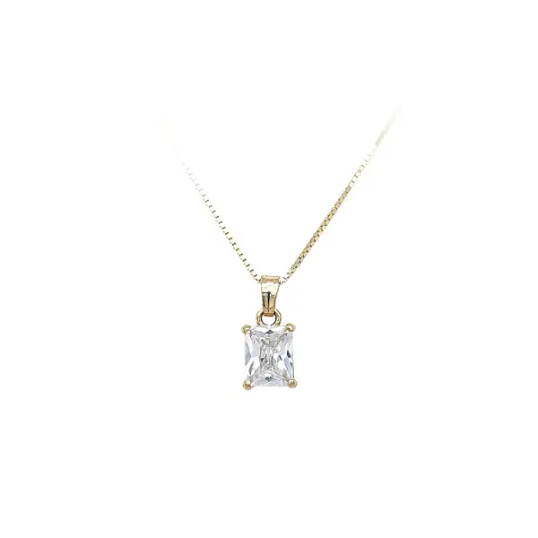 Золотая подвеска с цирконом