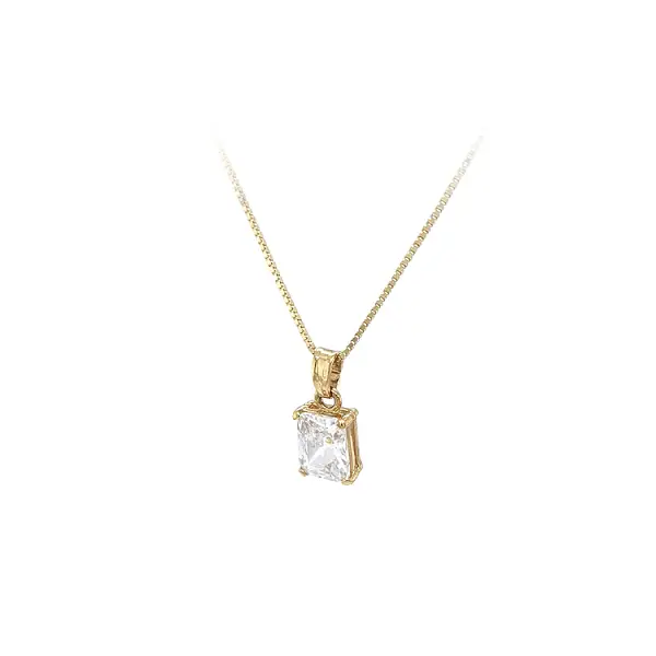 Золотая подвеска с цирконом