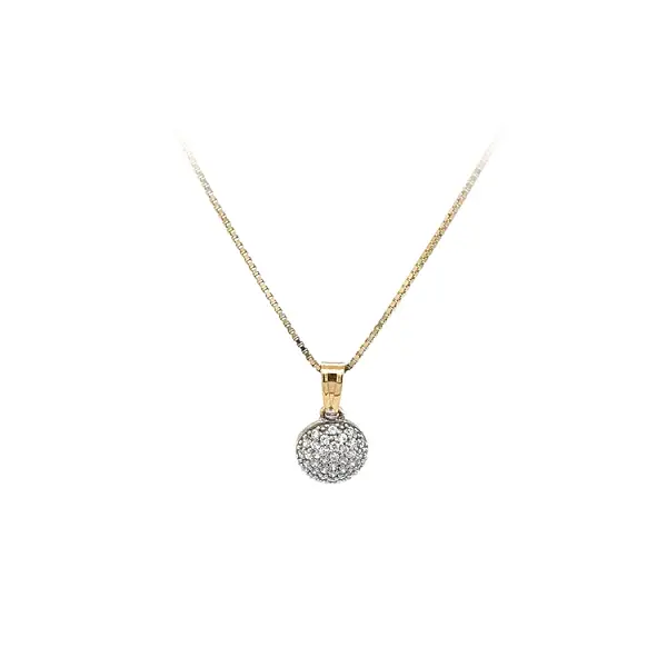 Золотая подвеска с цирконами