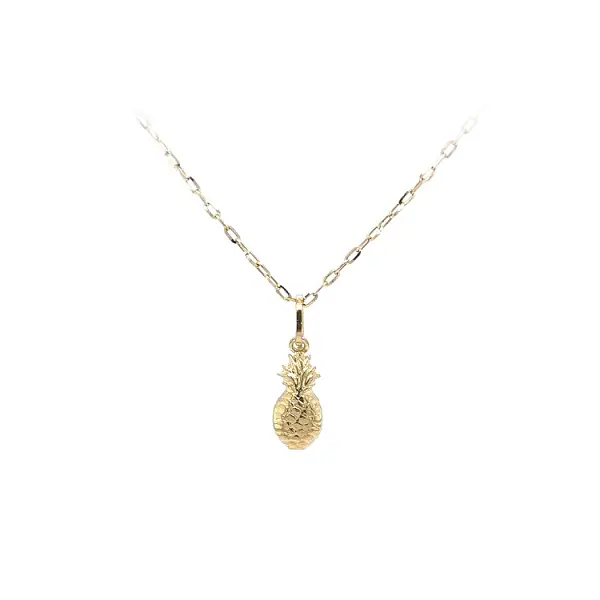 Золотая подвеска Фрукты Ананас