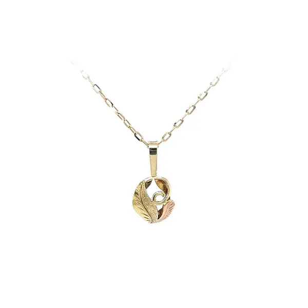 Золотая подвеска из комбинированного золота