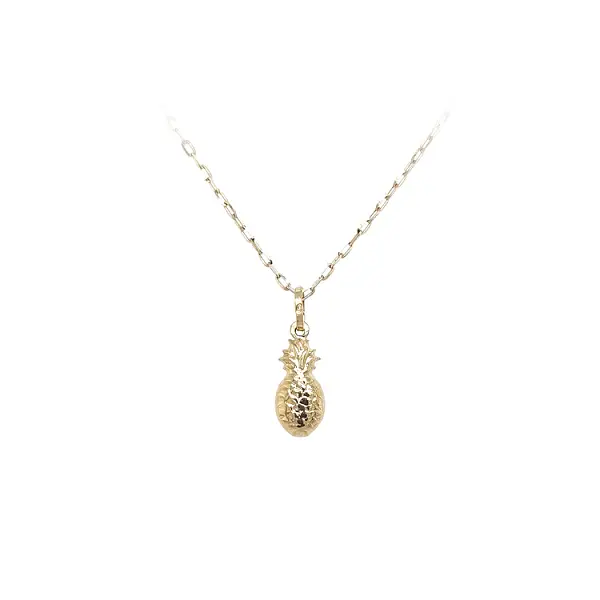 Золотая подвеска Фрукты Ананас
