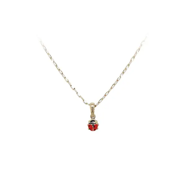 Золотая подвеска Божья коровка