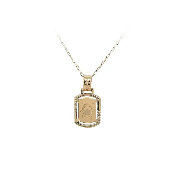 Золотая подвеска Знак краба