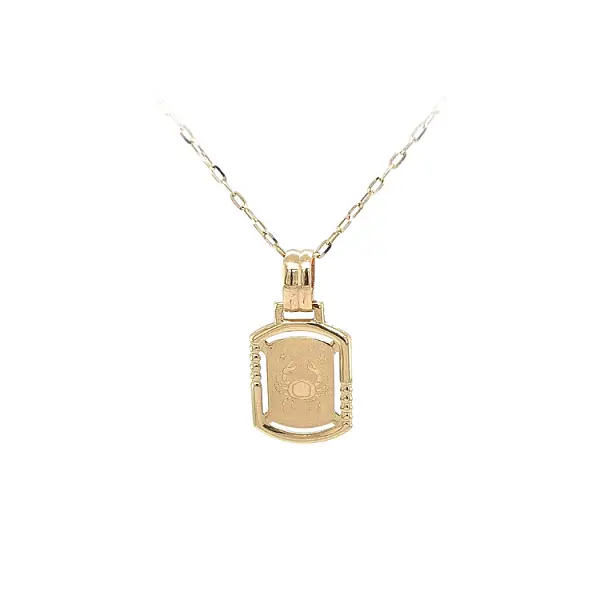 Золотая подвеска Знак краба