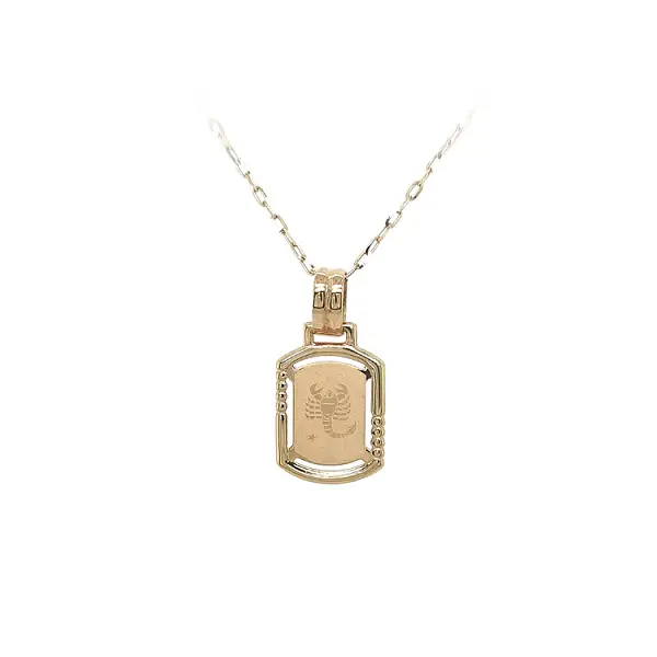 Золотая подвеска Знак скорпиона