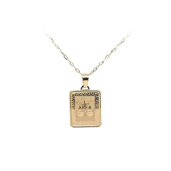 Золотая подвеска Знак Весов