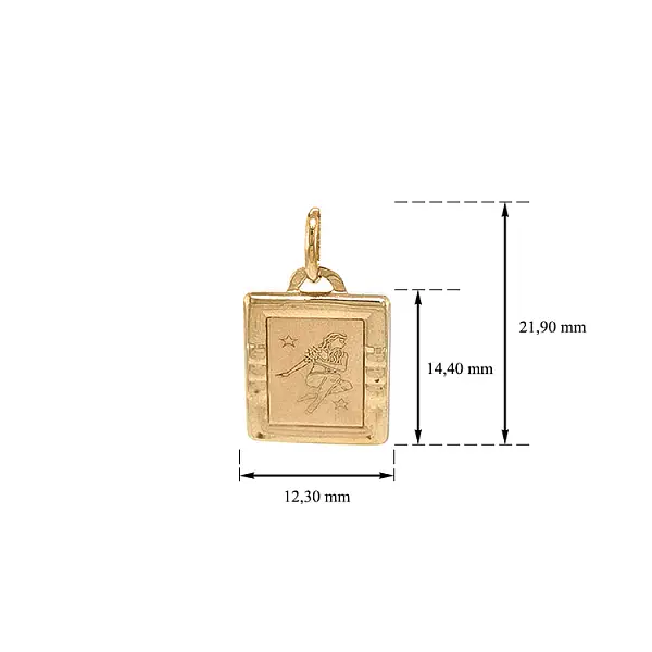 Золотая подвеска Знак Богородицы