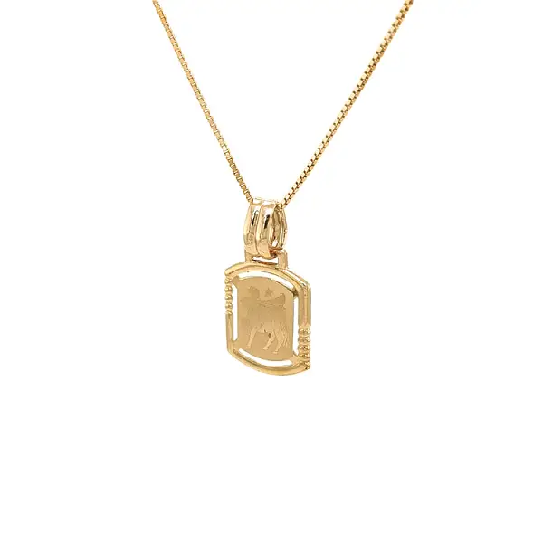 Золотая подвеска Знак Стрельца